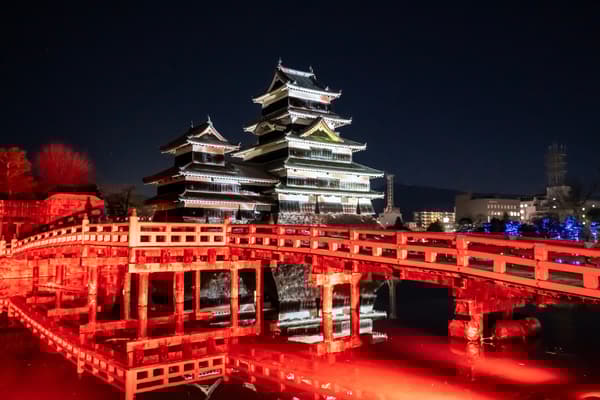 Traditional Japanese art projection