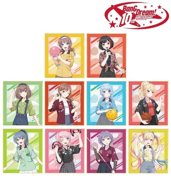 BanG Dream! × ROUND1 Trading Mini Shikishi (Bowling Shirt ver.)
