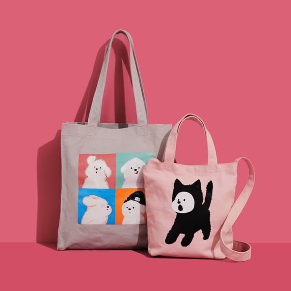 Gusseted Tote Bag, Bottom-Gusseted Shoulder Bag