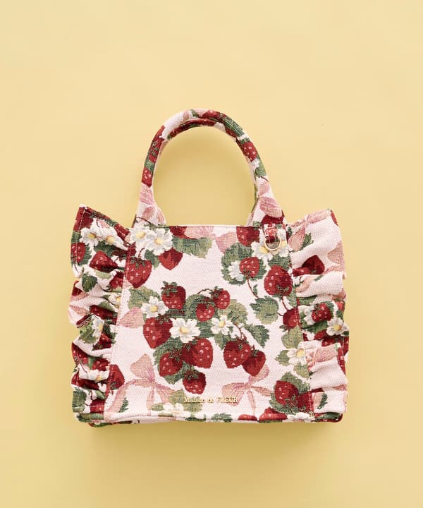 딸기 고블랭 앞면 프릴 백