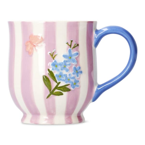 Detalle del patrón de rayas de la taza