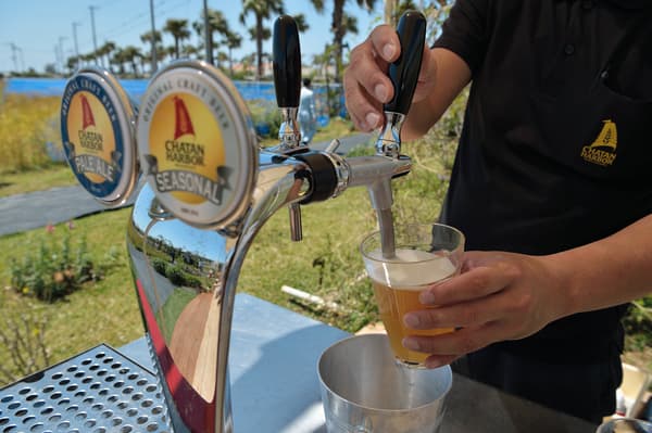 用我们的农场小麦制成的原创精酿啤酒