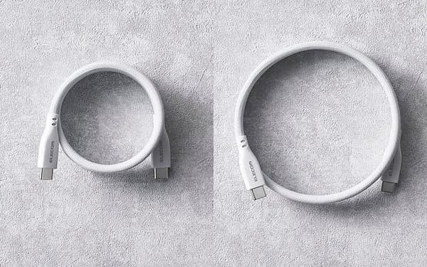 Easily coils up with magnetic force! Size is adjustable (Mesh Type)