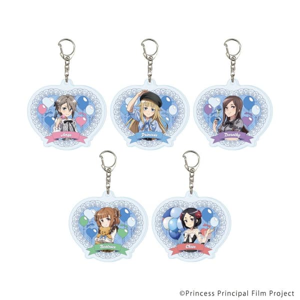 Heart-shaped acrylic keychains