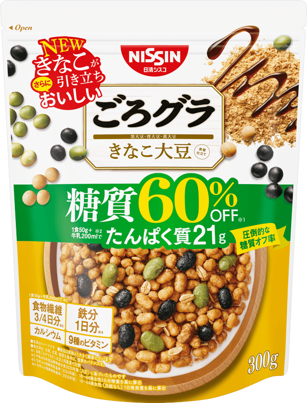 Gorogura Less Sugar 60% Less Sugar Kinako Soybean