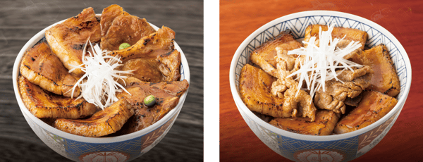 Half & half bowl and pork belly mix bowl