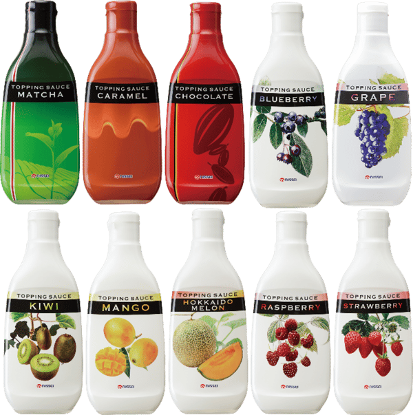 Embalaje del juego de 6 botellas de salsa de cobertura