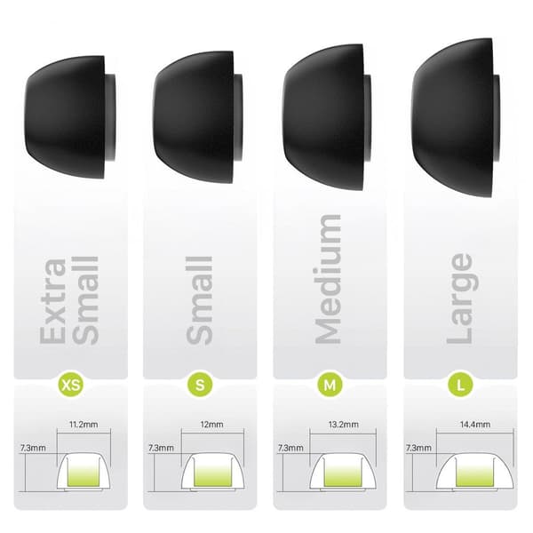 Size variation lineup for HYPERFOAM Comfort ear tips