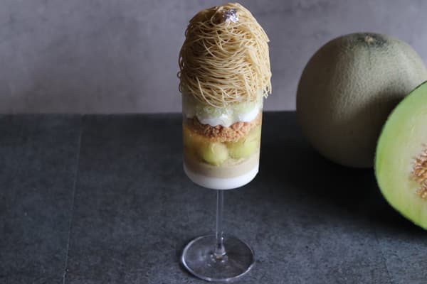 Waguri and Melon Parfait Detail