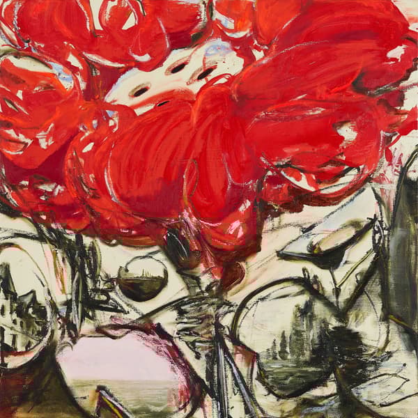 Traveling Flowers-02, Oil and oil stick on canvas ©︎SHUN SUDO