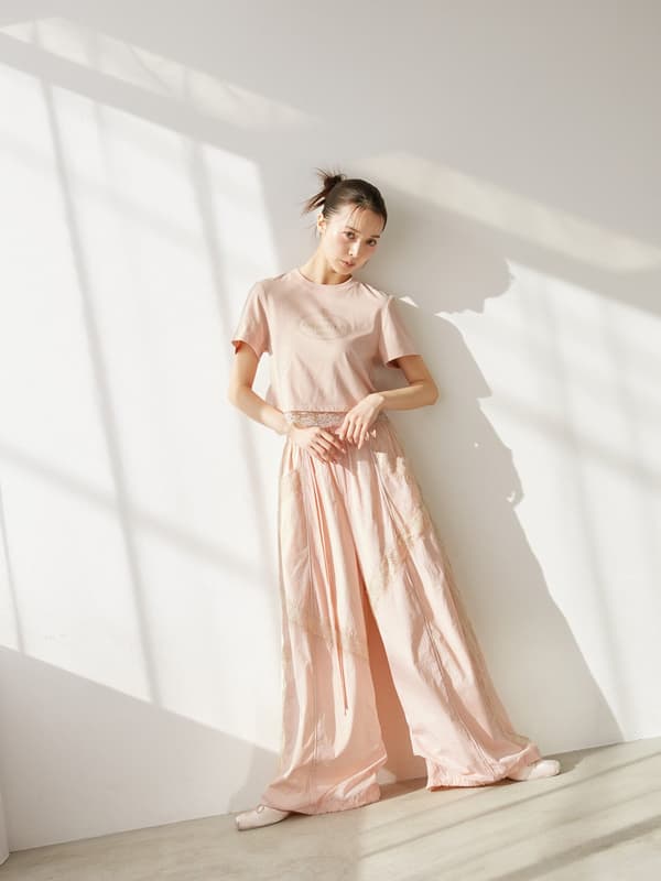 Collaboration Nylon Lace Pants