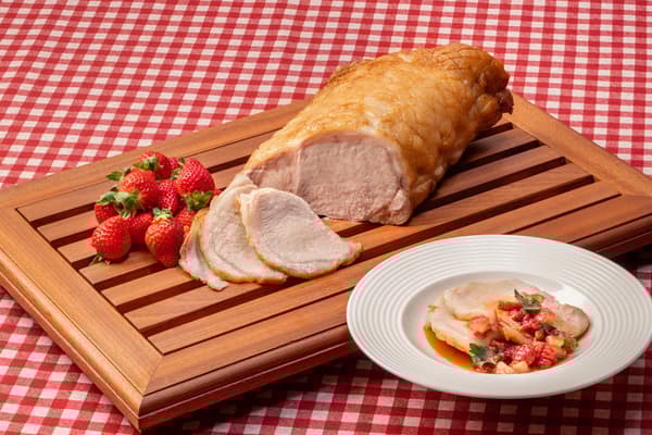 廚師在您眼前切烤豬肉