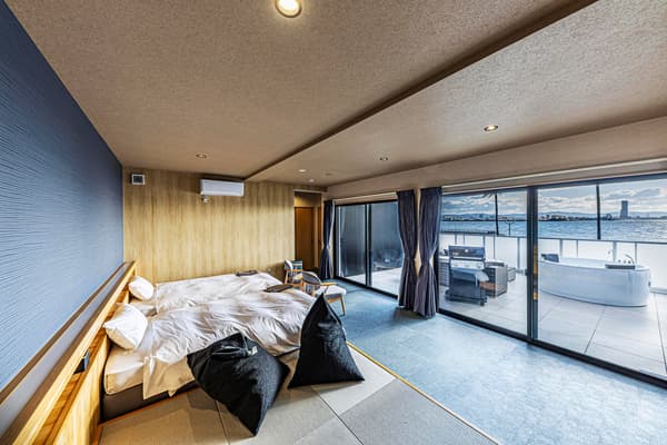 海洋按摩浴缸房的窗外景色