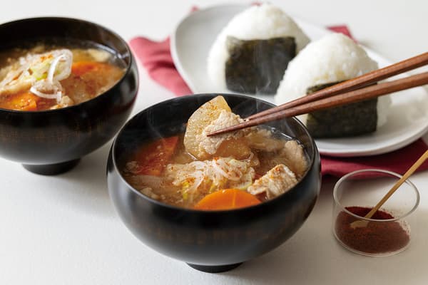 Hearty soup with satisfying ingredients