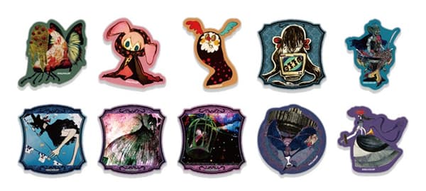 Colección de pegatinas acrílicas de brujas