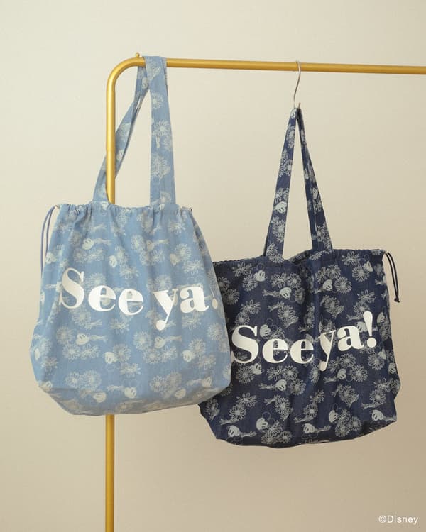 Bolsa tote vaquera floral de Mickey y sus amigos