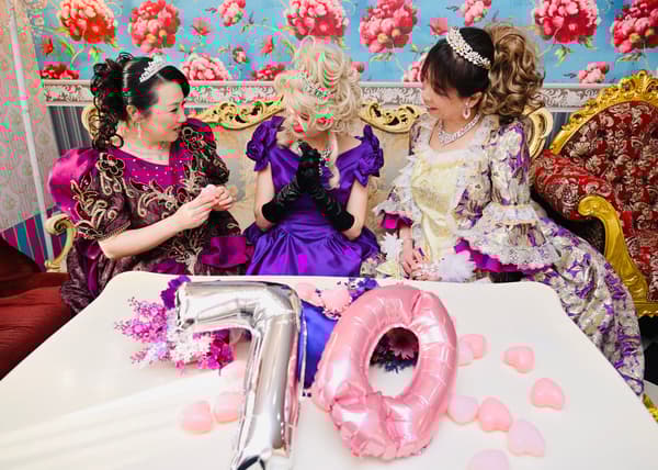 Purple dress for koki (70th birthday)