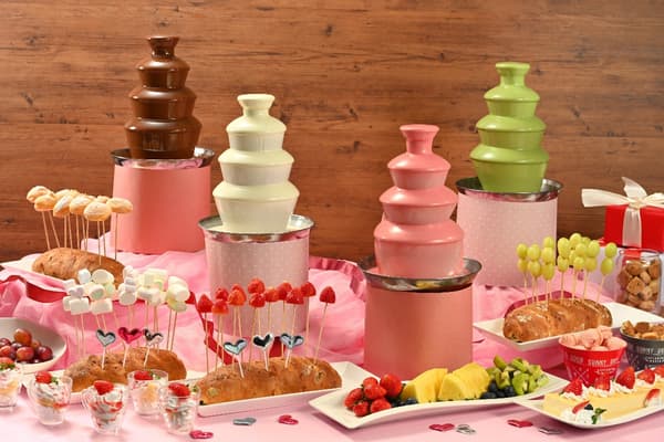 Four types of chocolate fountains