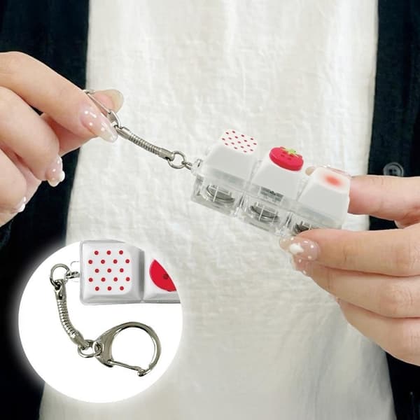 Glowing Keyboard Charm Keychain Version