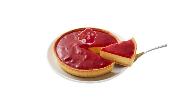 Pastel de queso de fresa de Año Nuevo