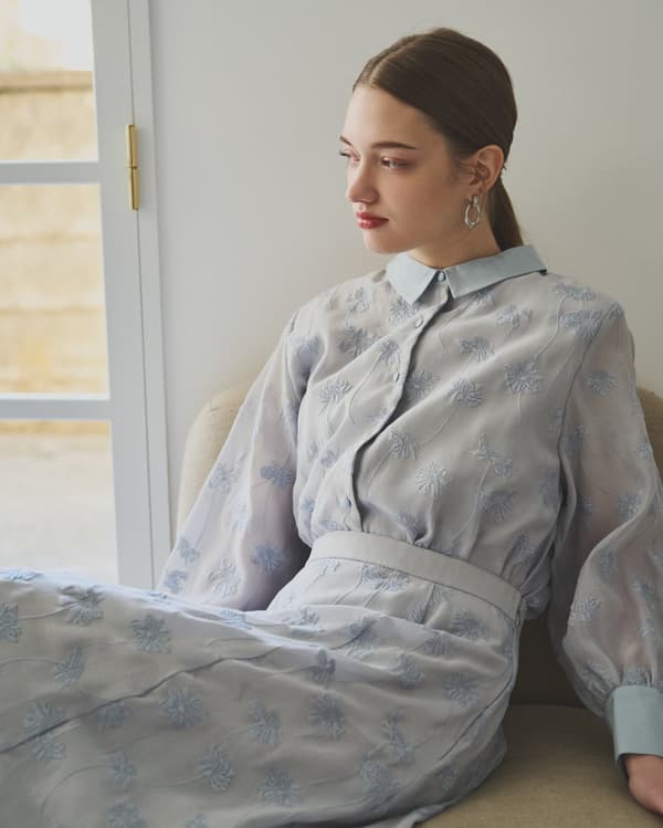 Runswick Pattern Embroidered Skirt