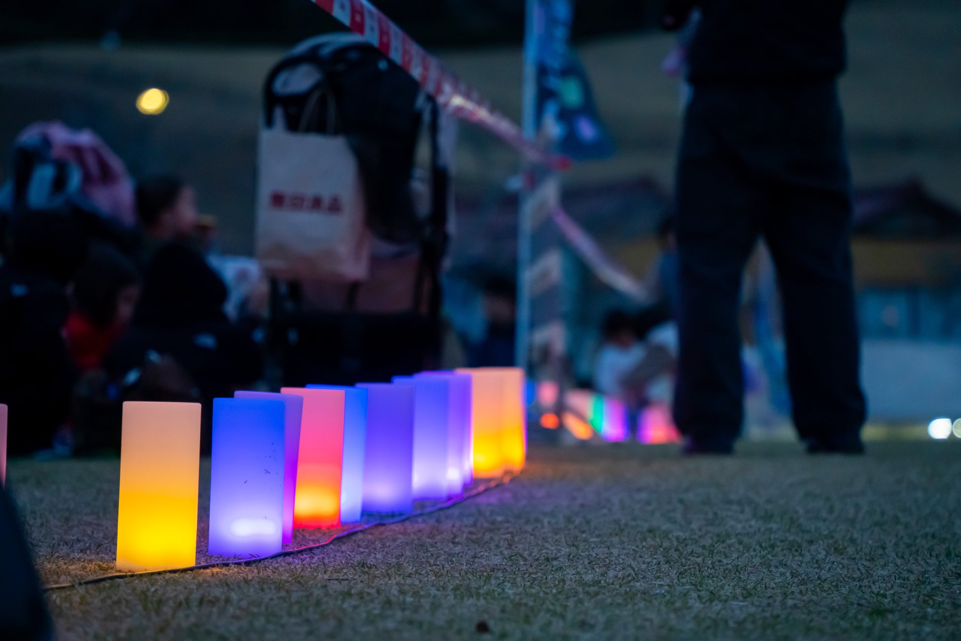 Participants releasing lanterns