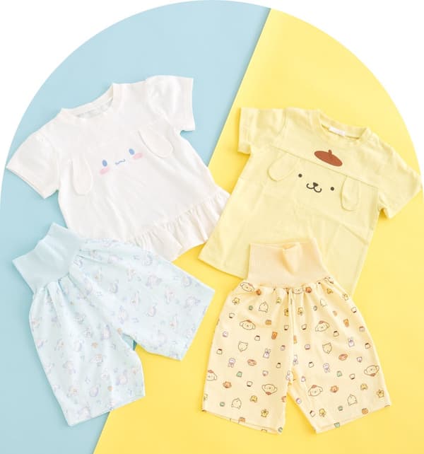 시나모롤 & 폼폼푸린 귀 모티브 파자마