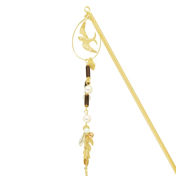 Kiwataridori Ippon Kanzashi - Blanco