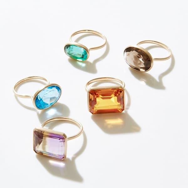 Joyería con ametrino y topacio azul