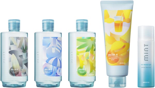 展示所有五種產品的 Mint 產品系列