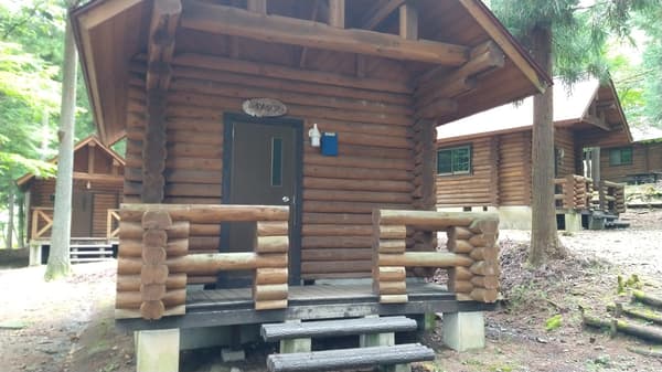 Campsite tents and bungalows