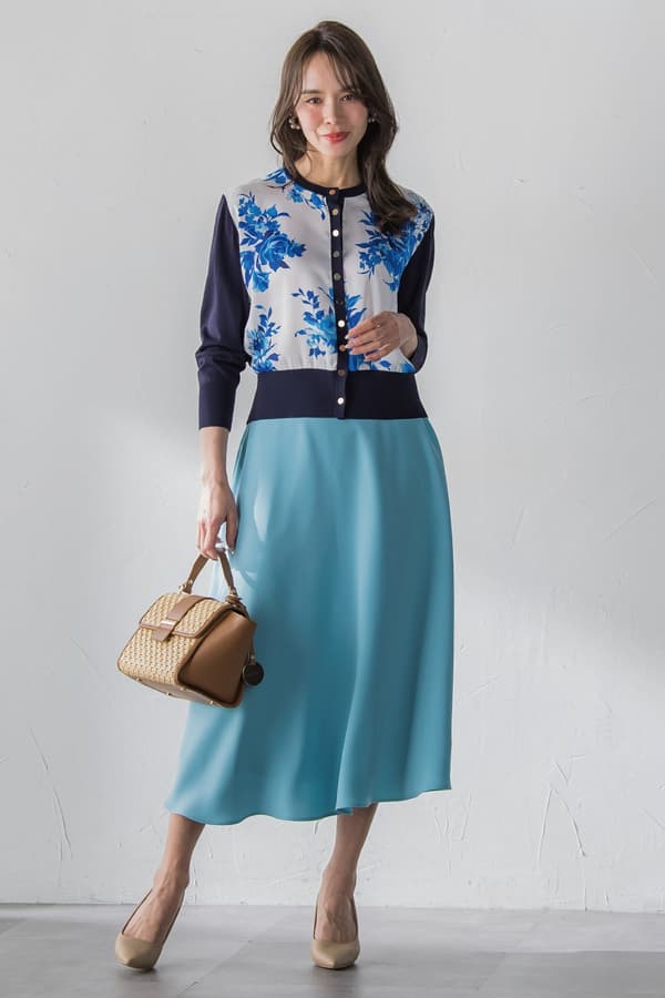 Cardigan and skirt third coordinate