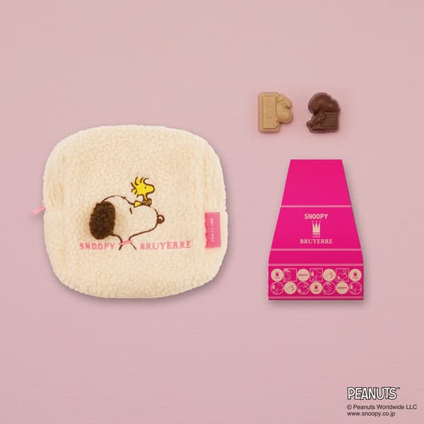 Snoopy meets Bruyerre 毛絨方形小包