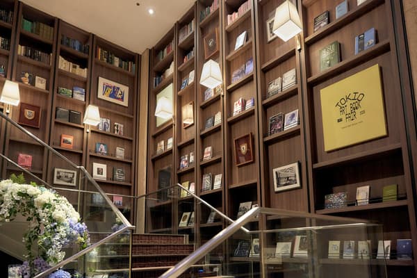 The central staircase inside Shiba Park Hotel during TOKIO ART BOOK FAIR 2025