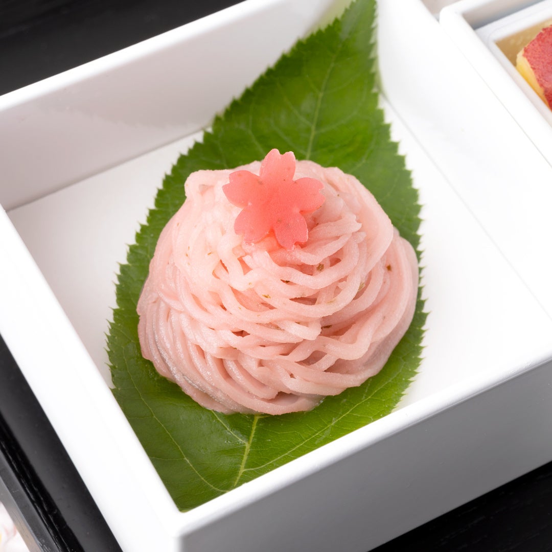 Third tier with sakura Mont Blanc