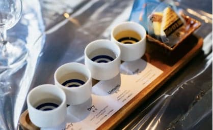 Sake lecture in progress