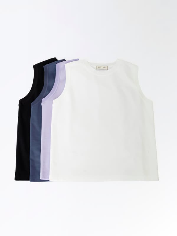 ebure × Ron Herman Cotton Ponte Knit Collar Sleeveless Top