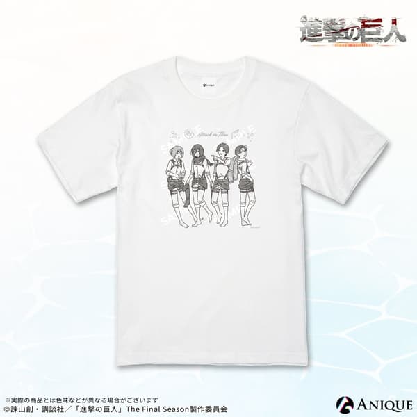 冬野カモメ繪製的進擊的巨人藝術透明扁平收納包