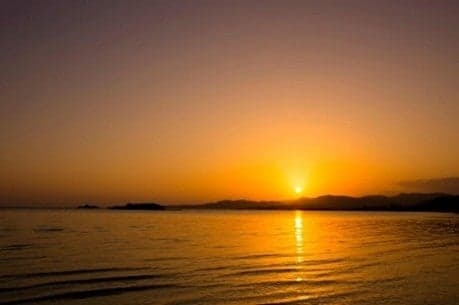 이리오모테 섬의 석양