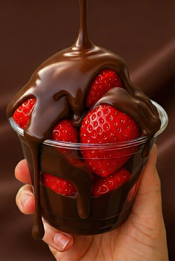 Dark chocolate strawberry