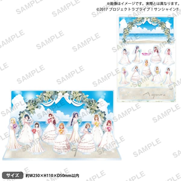 Love Live! Sunshine!! Acrylic Diorama Anniversary Bride ver.