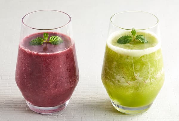 Acai Smoothie and Green Smoothie