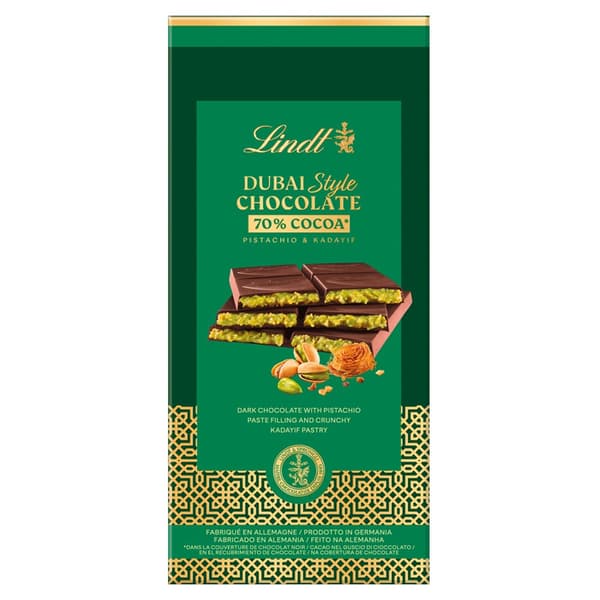 Lindt Dubai Style Chocolate Tablet Dark