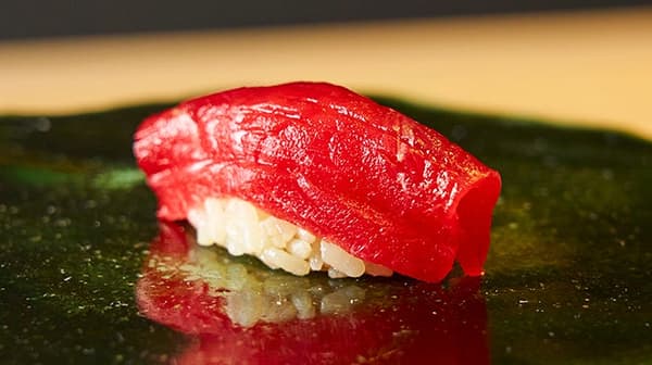 High-grade tuna typically served at upscale establishments is used in the course