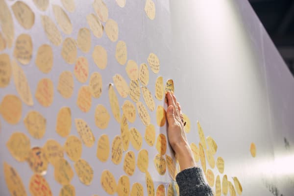 선언 벽 및 이름 벽 전시