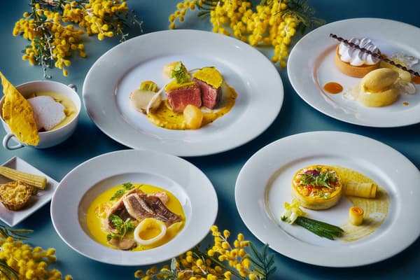 Grand Hyatt Tokyo mimosa-themed dishes