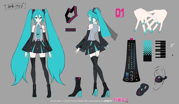 Official Visual Setting Art for Hatsune Miku V6 (Art by LAM © CFM)