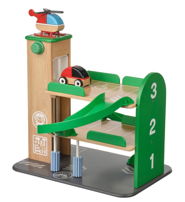 LILLABO garage with helicopter and car