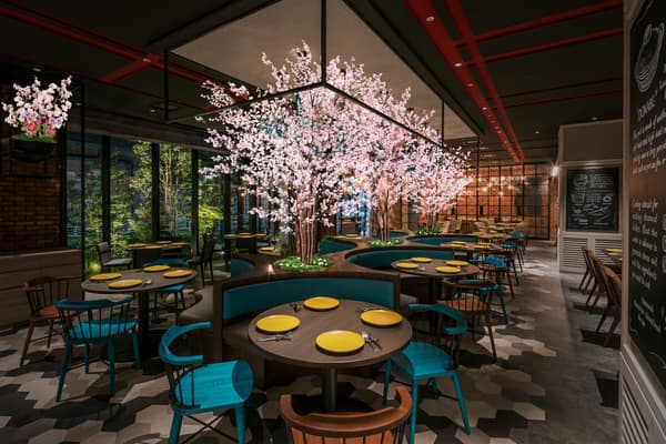 Restaurant Interior – Cherry Blossom Decoration