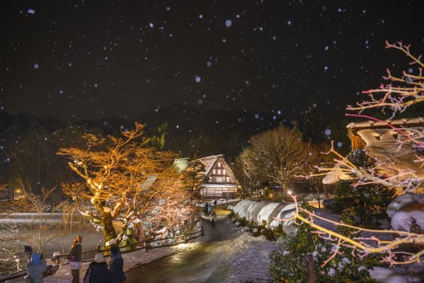Winter illumination at Hida Folk Village
